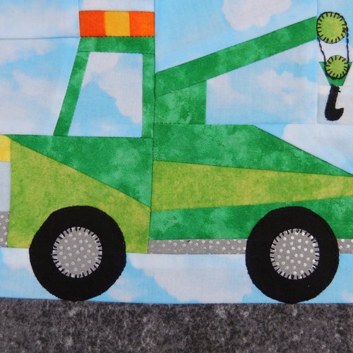 Garbage Truck PDF Quilt Block Pattern Etsy