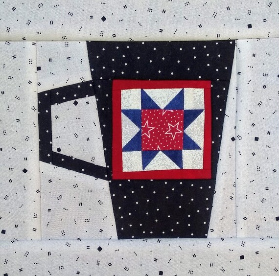 Coffee Mug PDF With Star Quilt Block Pattern Etsy