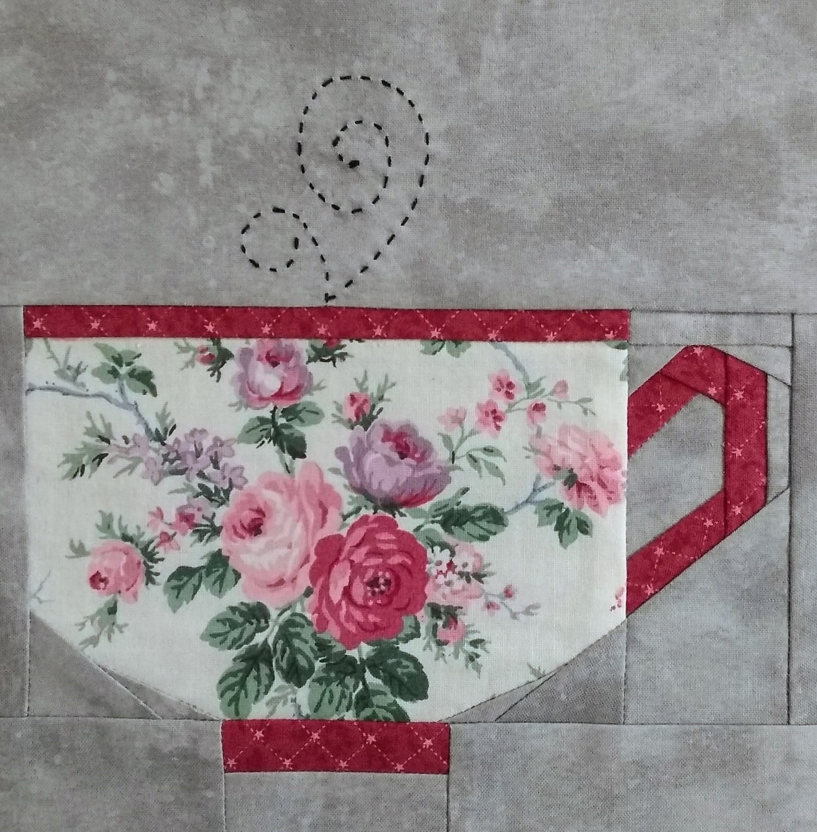 Tea Cup PDF Pieced Quilt Block Pattern Etsy