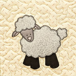 Lamm oder Schaf PDF Applikation Quilt Blockmuster