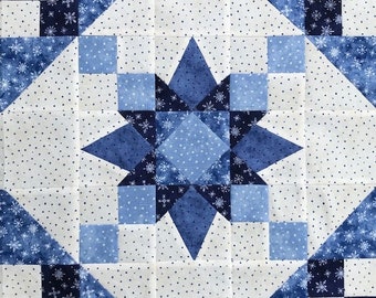 Florida Star PDF pieced quilt block pattern