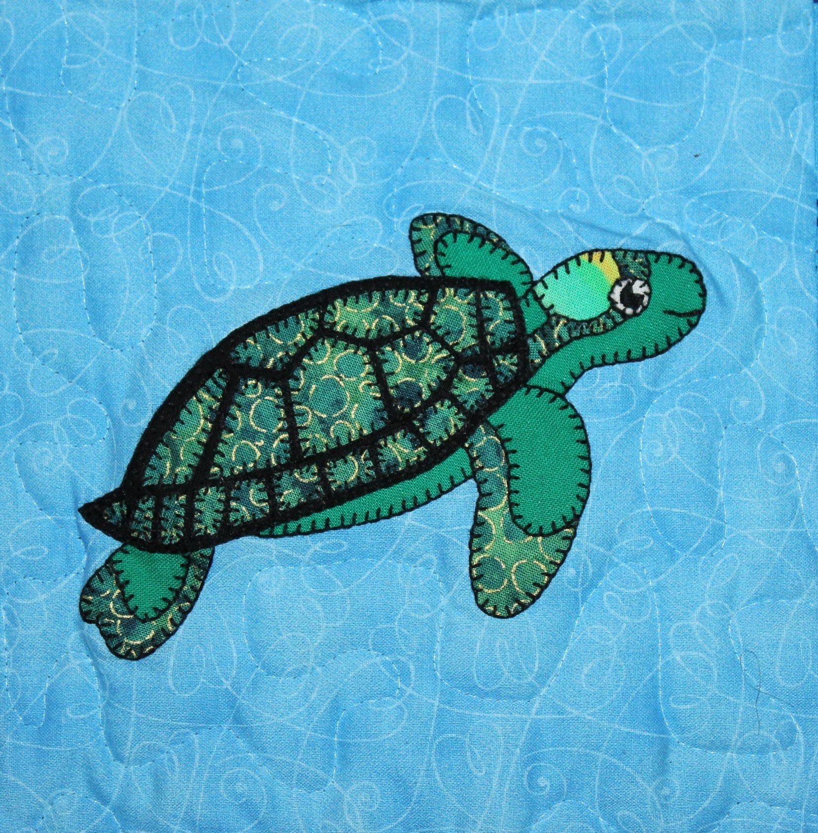 Pattern Block Turtle Sea Turtle PDF Quilt Block Pattern - Etsy