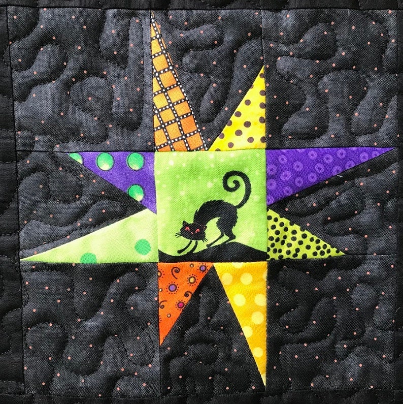 Wonky star PDF quilt block pattern image 1