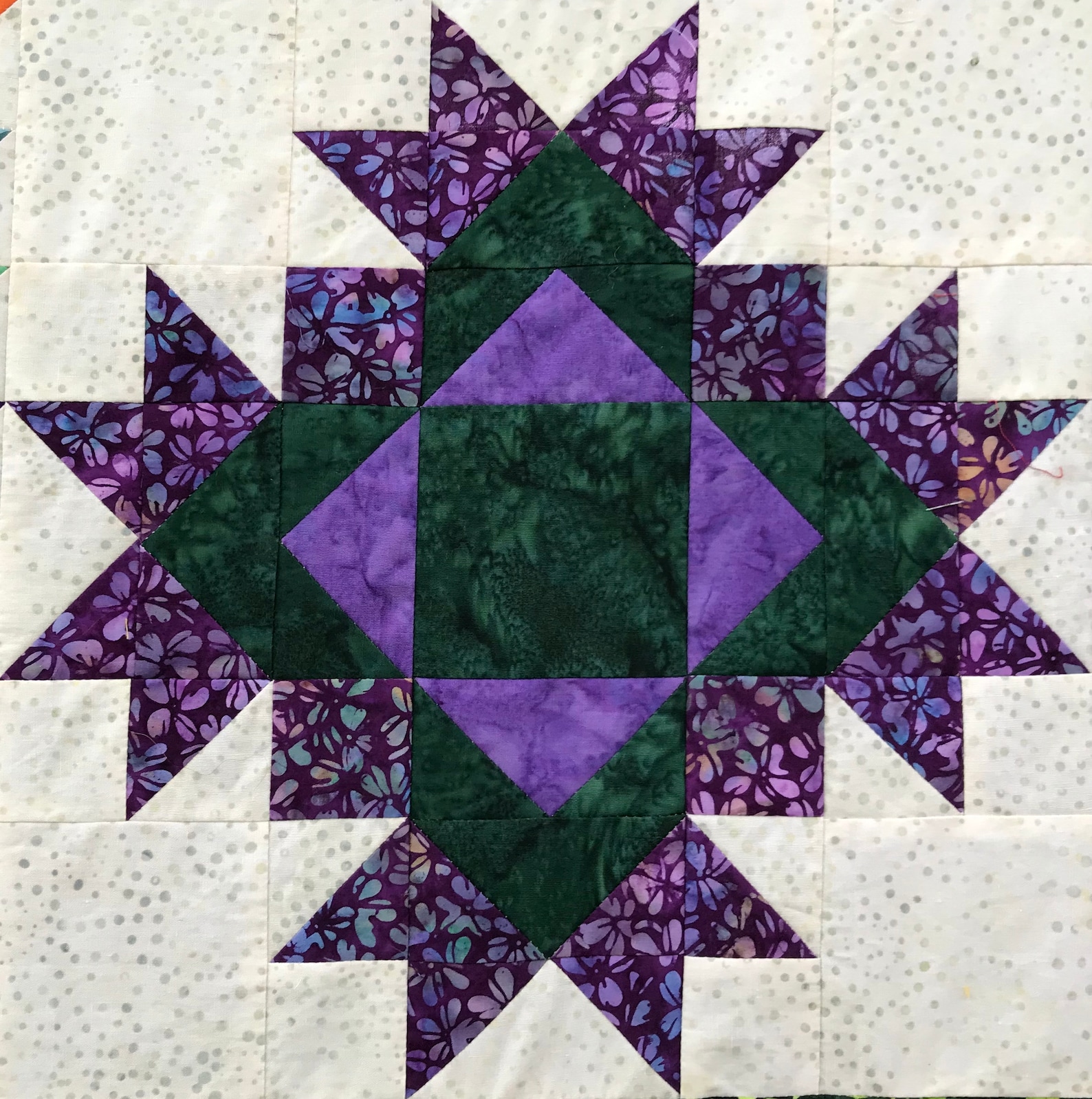 Scottish Thistle Bloom PDF pieced quilt block pattern Etsy
