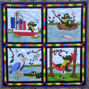 Swamp creatures PDF quilt pattern; &quot;Swamp Thang&quot;
