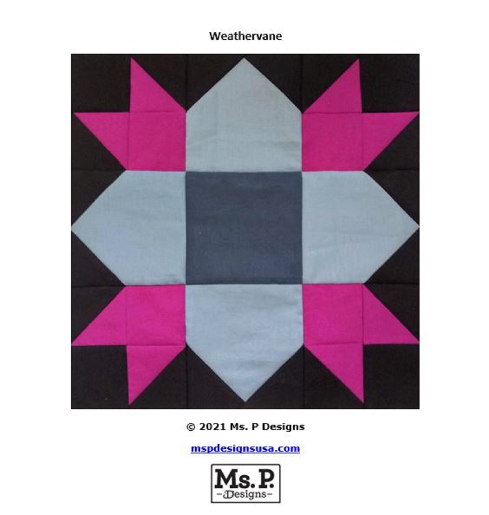 Weathervane PDF Pieced Quilt Block Pattern Etsy