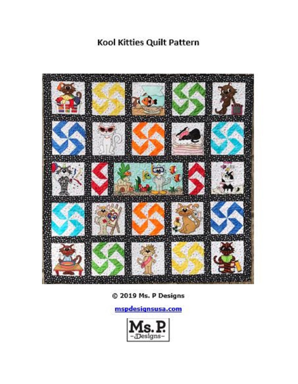 Cats PDF Quilt Pattern kool Kitties - Etsy