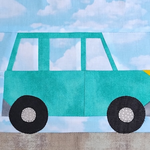 Sport Bergefahrzeug (SUV) PDF Quilt Block Schnittmuster