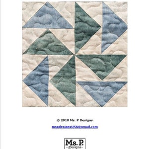 Flying geese PDF quilt block pattern