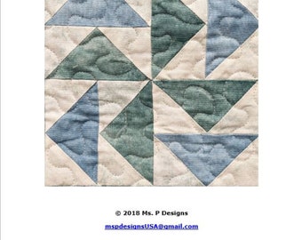 Flying geese PDF quilt block pattern