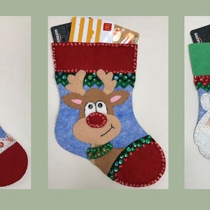 North Pole gift card stocking PDF pattern