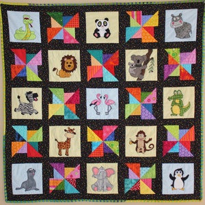 African elephant PDF applique quilt block pattern image 3