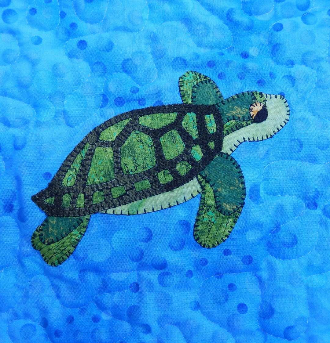 Pattern Block Turtle Sea Turtle PDF Quilt Block Pattern - Etsy
