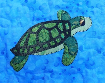 Meeresschildkröte PDF Quilt Block Anleitung