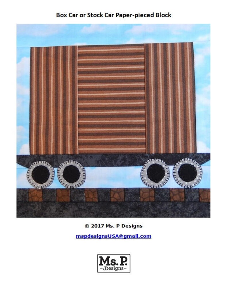 Boxcar or Stock Car PDF Block Quilt Pattern Etsy