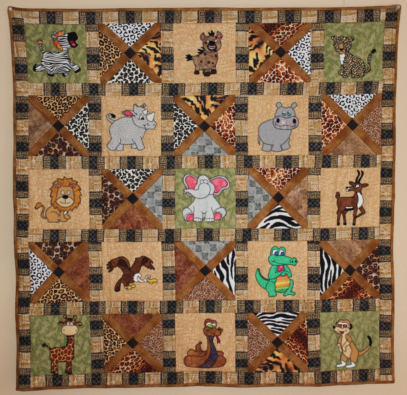 African Safari Animal PDF Quilt Pattern - Etsy