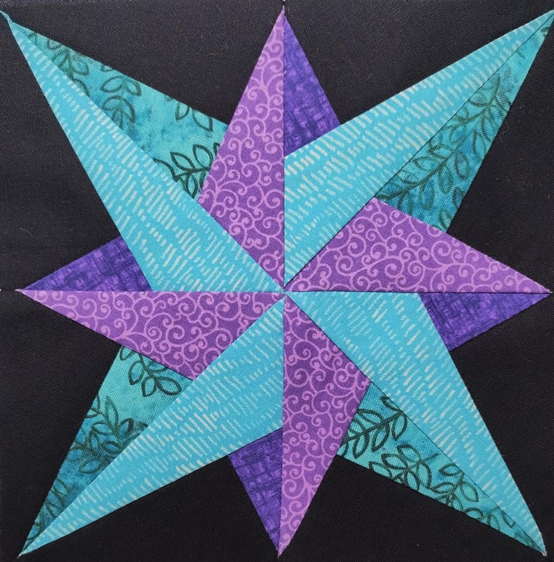Pieced Star PDF Quilt Block Pattern - Etsy