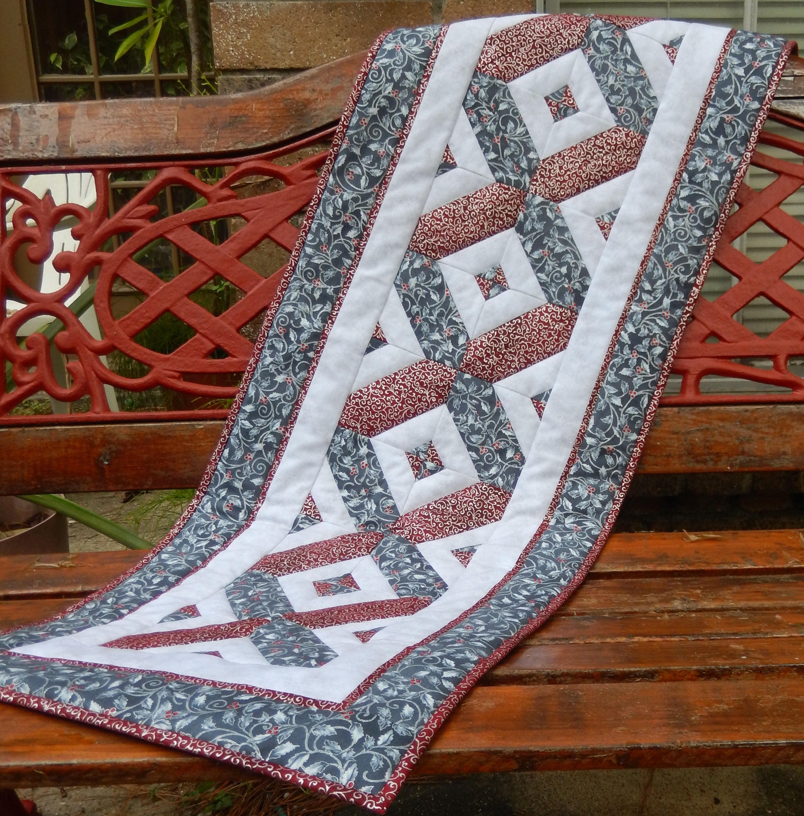 Easy Festive Pieced Table Runner PDF Pattern Etsy Canada