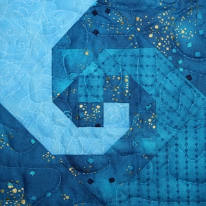 Wave PDF quilt block pattern