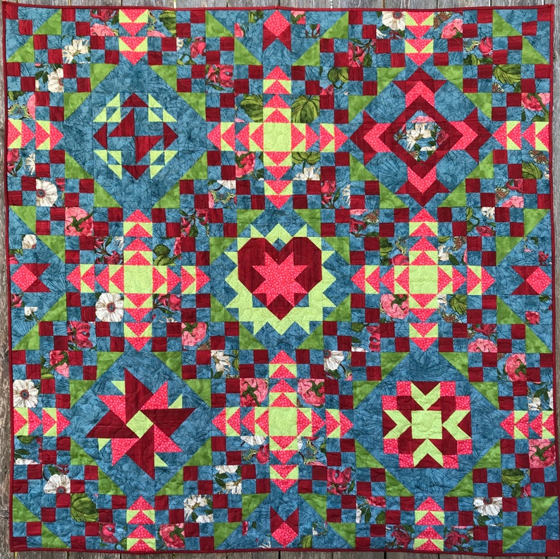 God's Eye PDF Pieced Quilt Block Pattern Etsy