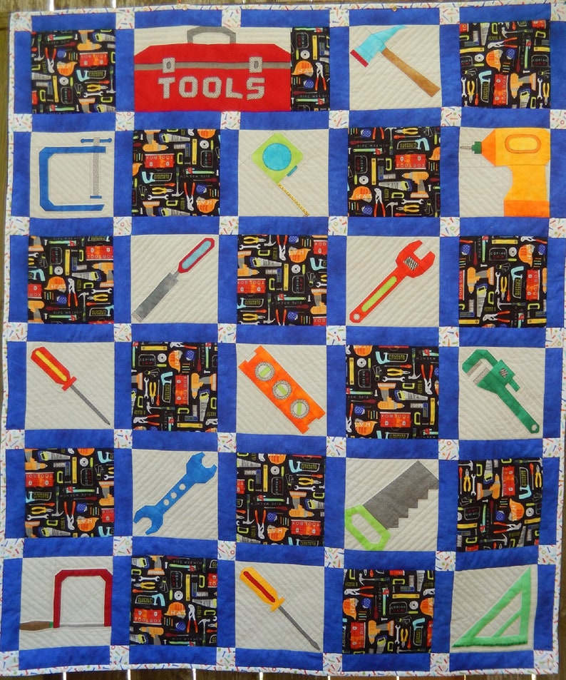 Tool Box PDF Pieced Quilt Block Pattern Etsy