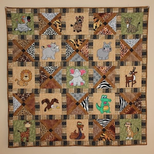 African elephant PDF applique quilt block pattern image 6