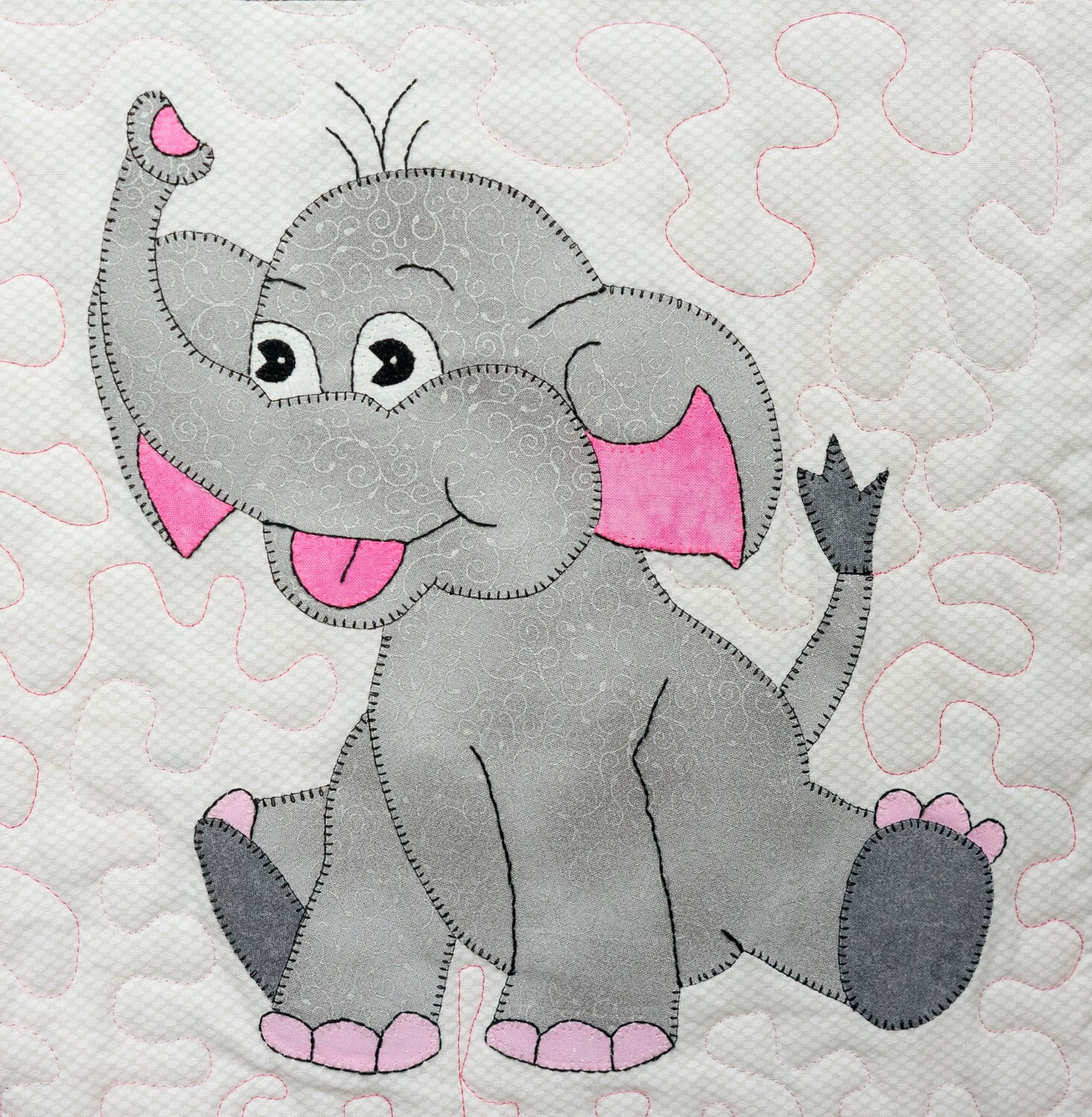Elephant applique quilt hotsell