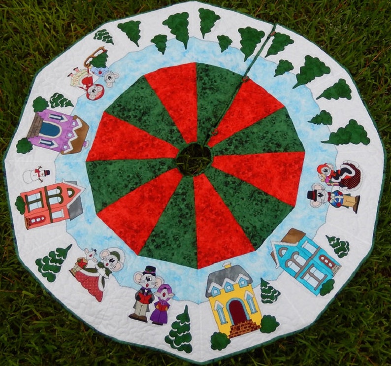 Victorian Mouse Christmas PDF quilt block pattern Etsy