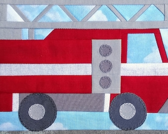 Ladder truck PDF quilt block pattern