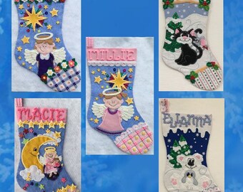 Christmas Stockings for Girls PDF pattern