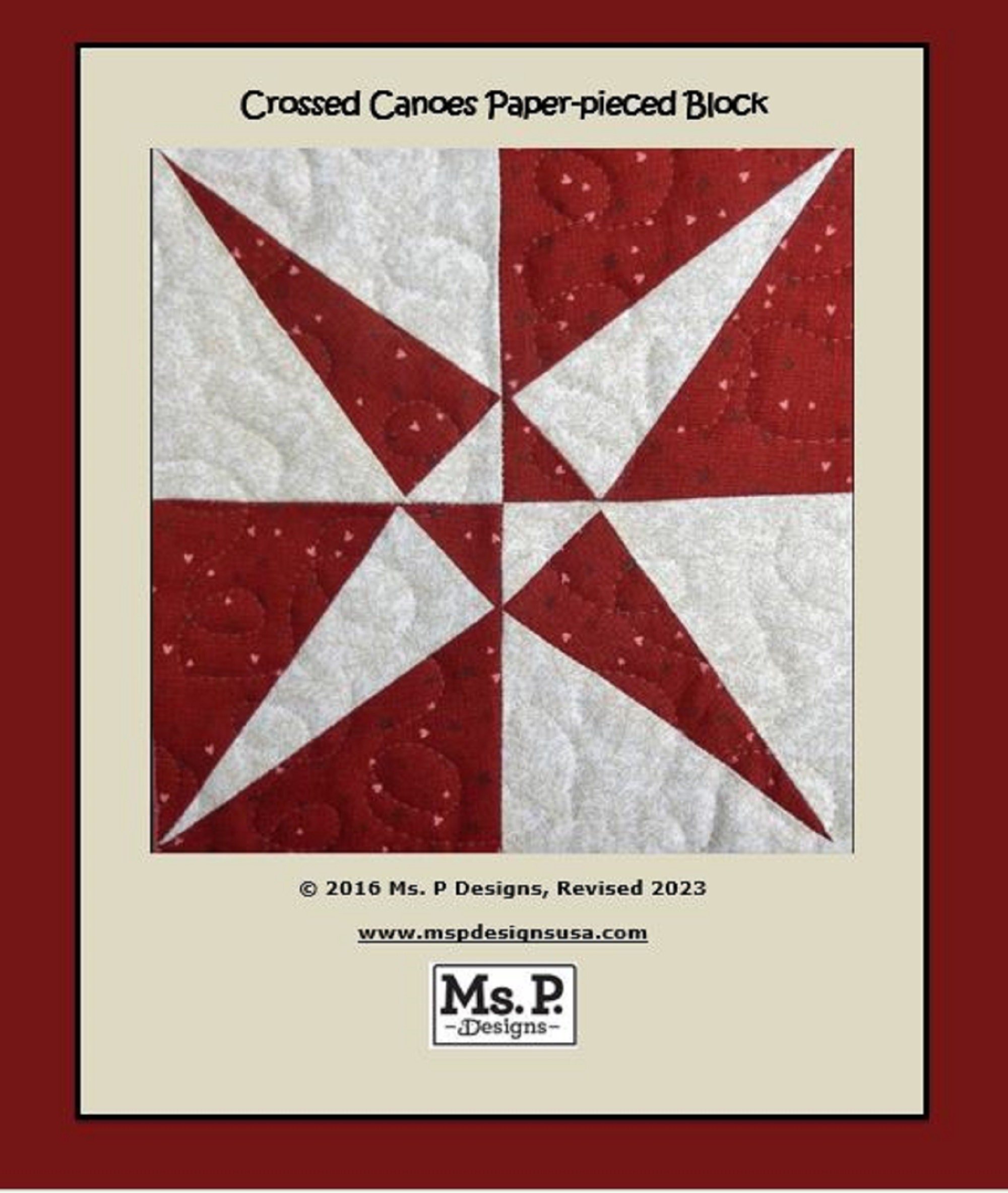 Crossed Canoes PDF Quilt Block Pattern Etsy Canada