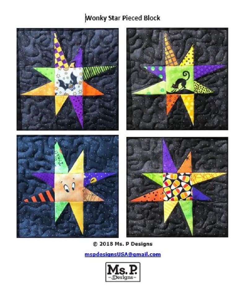 Wonky star PDF quilt block pattern image 9