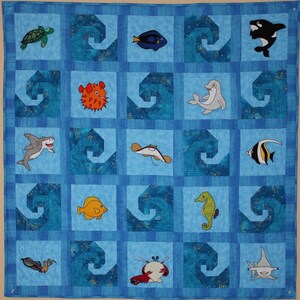 Wave PDF quilt block pattern image 3