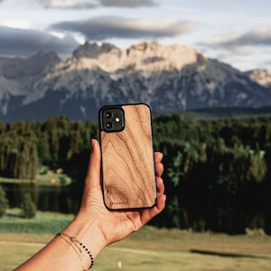 American Walnut Real Wood MAGSAFE Case for for Samsung Galaxy S24 S23 Ultra S23 FE S21 FE iPhone 15 14 13 Pro 12 Pro Max Xiaomi 14 13T Redmi image 1