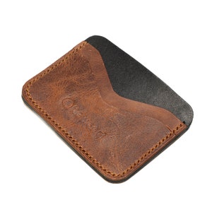 Leather CREDIT CARD HOLDER Bewood Business Black / Cognac / Grey 3 colors to choose from zdjęcie 3