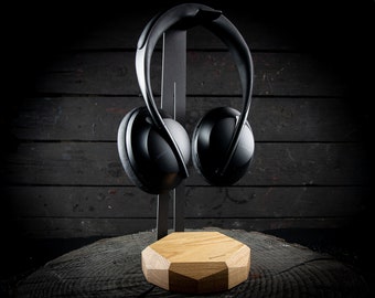 Wood Headphone Stand GEOMETRIC OAK