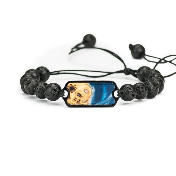 Wooden Resin Bracelet Air Elements Volcanic Stone Bracelet Real  Wood Resin Bracelet