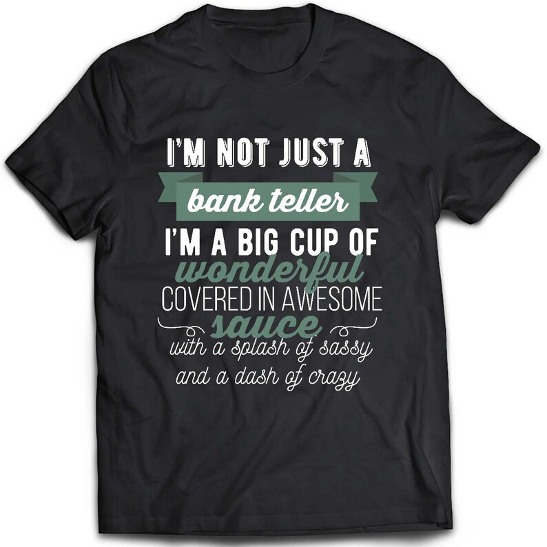 Bank Teller T-shirt. Bank Teller Tee Present. Bank Teller - Etsy