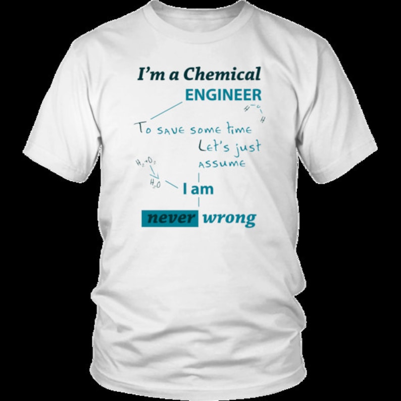 Ingénieur chimiste tshirt pour elle ou lui. Ingénieur Etsy France