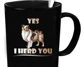 Australian Shepherd koffiemok 11 oz. Australian Shepherd geschenk.