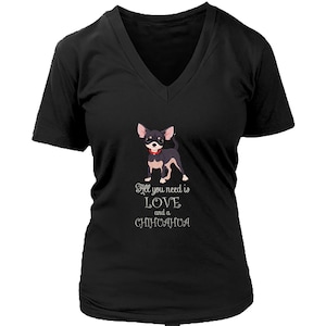 Chihuahua Womens V-Neck T-Shirt. Chihuahua gift