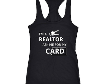 Real Estate Agent Racerback Tank Top, Real estate t shirt. Realtor gifts