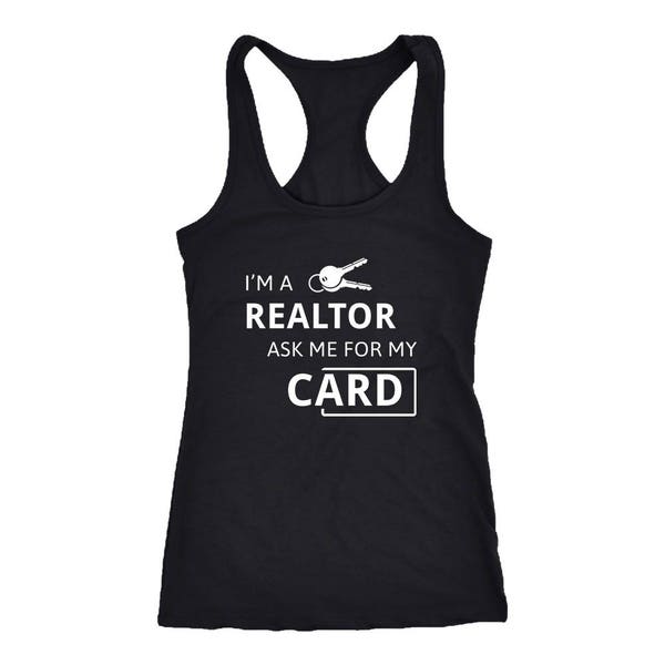 Real Estate Agent Racerback Tank Top, Real estate t shirt. Realtor gifts