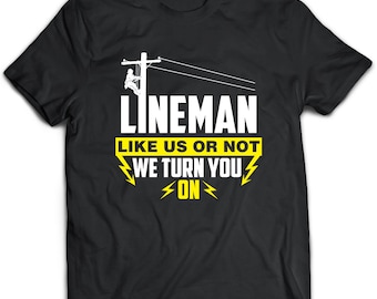 Camisa de lineman. Regalo de Lineman. Camisa de power lineman.