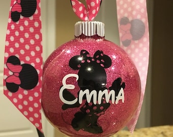 Minnie Mouse Ornament with Personalization