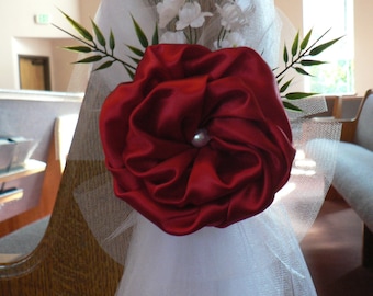 Red  Pew Bows Chair Bows  Wedding Bows Pew Church Aisle Decorations