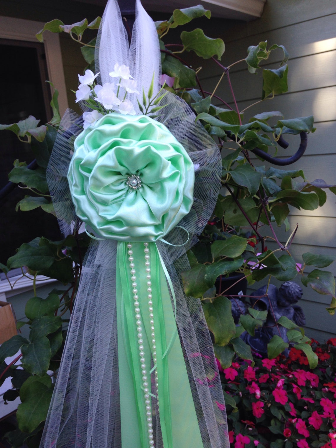 SET OF 6 Mint Green Pew Bows Chair Bows Wedding Bows Pew Etsy