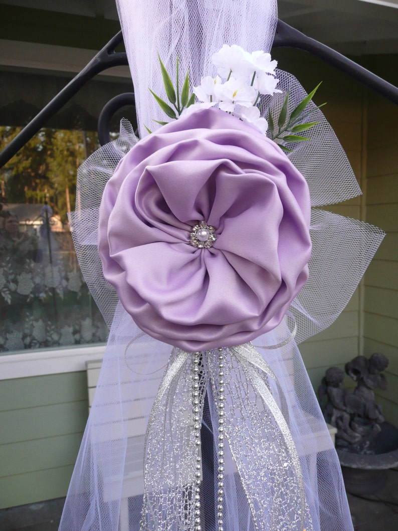 SET OF 6 Lavender Pew Bows Lilac Chair Bows Wedding Bows Pew Etsy