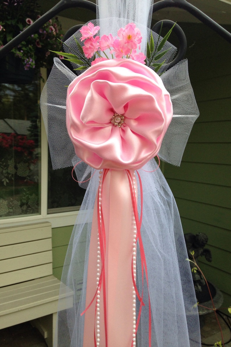 Set of 10 Pink Pew Bows Chair Bows Wedding Bows Pew Church Etsy