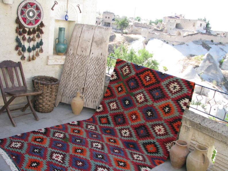 LARGE BOHO KILIM Rugliving Room Kilim Rugboho Kelim Etsy